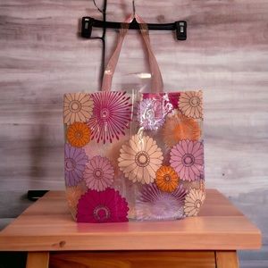 🌸🌺 Clear Flower Clinique plastic tote bag  🌺🌸